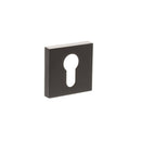 STATUS Euro Escutcheons on S4 Square Rose - Urban Dark Bronze - S4ESCESUDB - Choice Handles