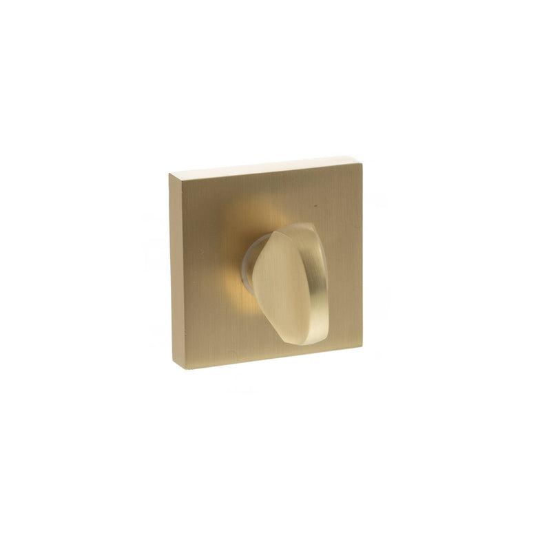 STATUS WC Turn and Release on S4 Square Rose - Satin Brass - S4WCSSB - Choice Handles