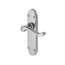 Heritage Brass Door Handle Lever Latch Savoy Design Polished Chrome finish - S610-PC - Choice Handles