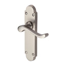 Heritage Brass Door Handle Lever Latch Savoy Design Satin Nickel finish - S610-SN - Choice Handles
