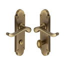 Heritage Brass Door Handle for Bathroom Savoy Design Antique finish - S620-AT - Choice Handles