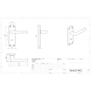 Eurospec - Aluminium Lever on WC Backplate - Satin Anodised Aluminium - SAA21WC - Choice Handles