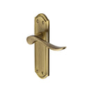 Heritage Brass Door Handle Lever Latch Sandown Design Antique finish - SAN1410-AT - Choice Handles
