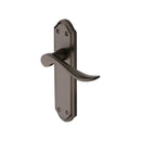 Heritage Brass Door Handle Lever Latch Sandown Design Matt Bronze finish - SAN1410-MB - Choice Handles