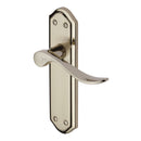 Heritage Brass Door Handle Lever Latch Sandown Design Mercury finish - SAN1410-MC - Choice Handles