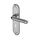 Heritage Brass Door Handle Lever Lock Saturn Design Apollo finish - SAT1000-AP - Choice Handles