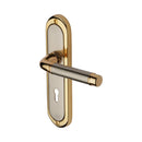 Heritage Brass Door Handle Lever Lock Saturn Design Jupiter finish - SAT1000-JP - Choice Handles