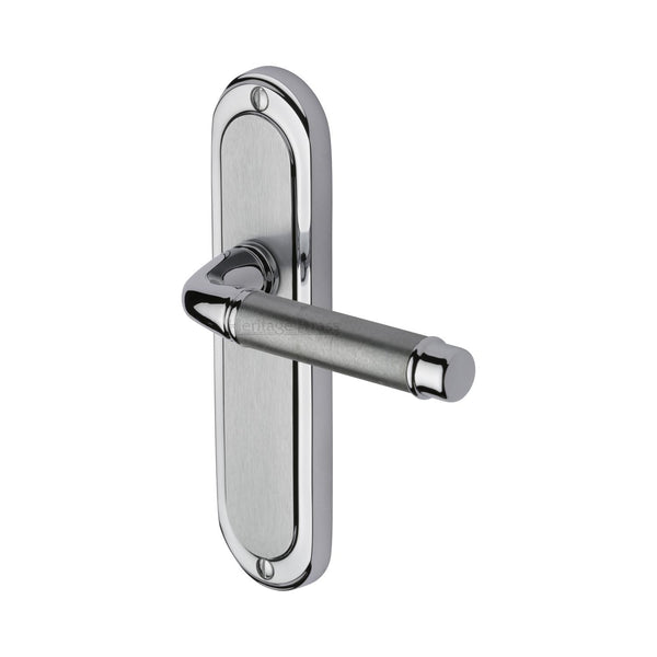 Heritage Brass Door Handle Lever Latch Saturn Design Apollo finish - SAT1010-AP - Choice Handles