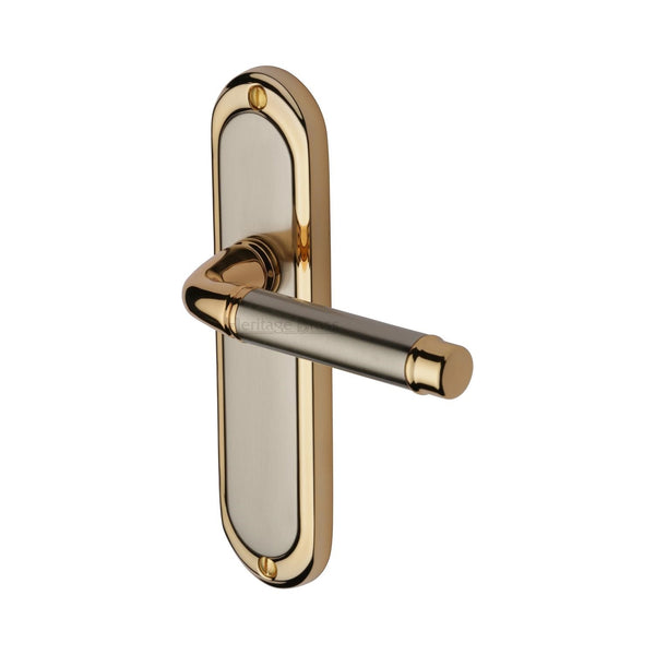 Heritage Brass Door Handle Lever Latch Saturn Design Jupiter finish - SAT1010-JP - Choice Handles