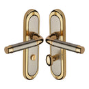 Heritage Brass Door Handle for Bathroom Saturn Design Jupiter finish - SAT1030-JP - Choice Handles