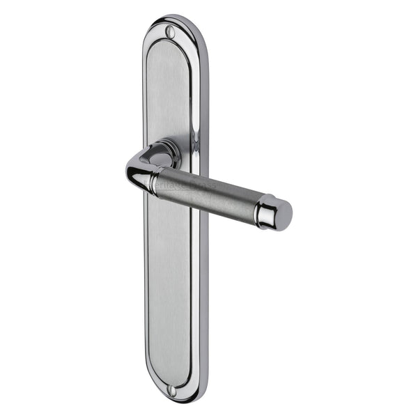 Heritage Brass Door Handle Lever Latch Saturn Long Design Apollo finish - SAT2010-AP - Choice Handles