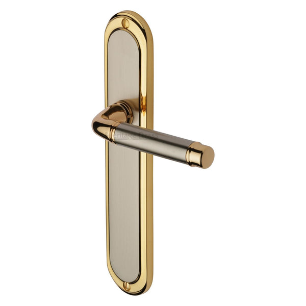 Heritage Brass Door Handle Lever Latch Saturn Long Design Jupiter finish - SAT2010-JP - Choice Handles
