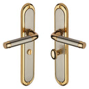 Heritage Brass Door Handle for Bathroom Saturn Long Design Jupiter finish - SAT2030-JP - Choice Handles