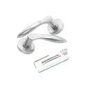Spira Brass - Pearle Lever Door Handle  - Satin Chrome - SB1102SC - Choice Handles