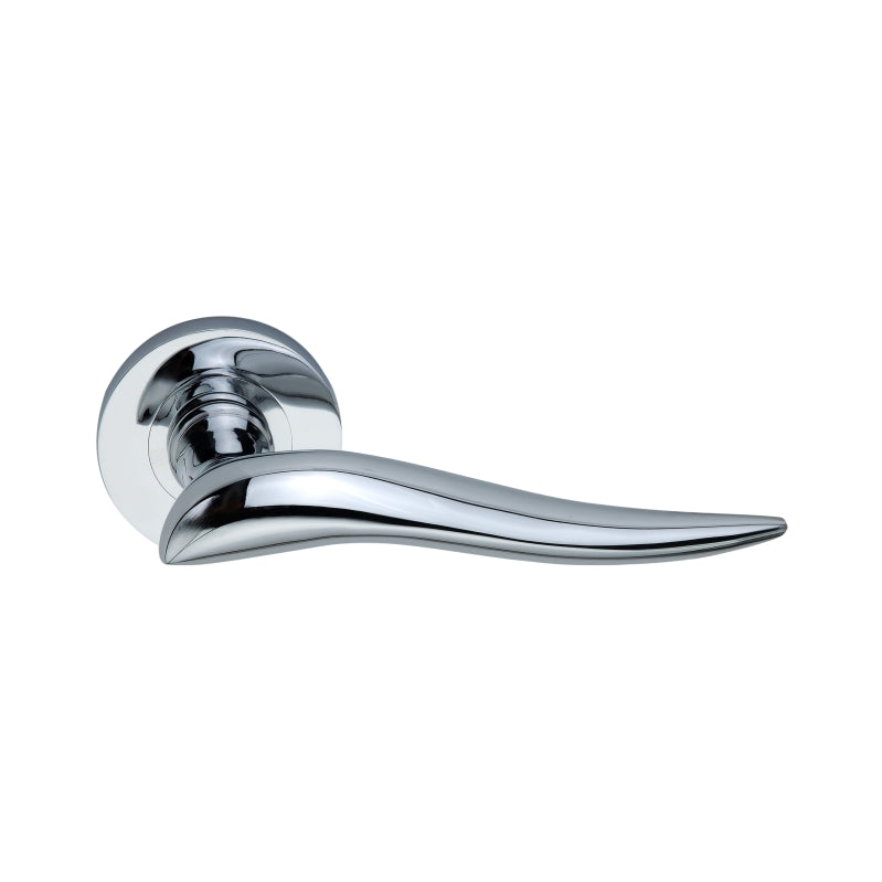 Spira Brass - Flavia Lever Door Handle  - Polished Chrome - SB1104PC - Choice Handles