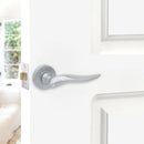 Spira Brass - Flavia Lever Door Handle  - Satin Chrome - SB1104SC - Choice Handles