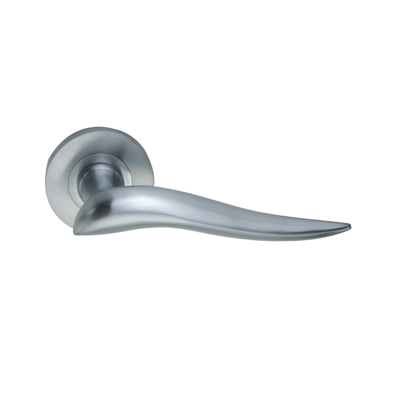 Spira Brass - Flavia Lever Door Handle  - Satin Chrome - SB1104SC - Choice Handles