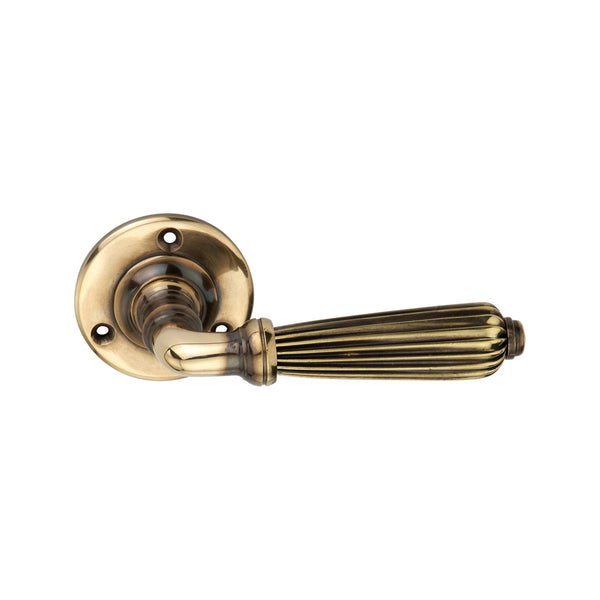Spira Brass - Regency Lever Door Handle  - Aged Brass - SB1107AB - Choice Handles