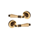 Spira Brass - Hammered Hazel Lever on Rose  - Aged Brass - SB1110AB - Choice Handles