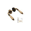 Spira Brass - Hammered Hazel Lever on Rose  - Aged Brass - SB1110AB - Choice Handles