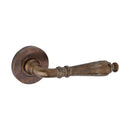 Spira Brass - Hammered Hazel Lever on Rose  - Antique - SB1110AT - Choice Handles