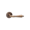 Spira Brass - Hammered Hazel Lever on Rose  - Antique - SB1110AT - Choice Handles