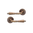 Spira Brass - Hammered Hazel Lever on Rose  - Antique - SB1110AT - Choice Handles