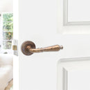 Spira Brass - Hammered Hazel Lever on Rose  - Antique - SB1110AT - Choice Handles