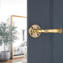Spira Brass - Beehive Lever on Rose Aged Brass - Aged Brass - SB1111AB - Choice Handles