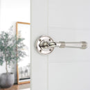 Spira Brass - Beehive Lever on Rose Aged Brass - Polished Nickel - SB1111PN - Choice Handles