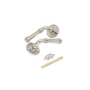 Spira Brass - Beehive Lever on Rose Aged Brass - Polished Nickel - SB1111PN - Choice Handles