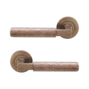 Spira Brass - Hammered Knurlmond Lever on Rose Matt Antique - SB1114MANT - Choice Handles