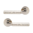 Spira Brass - Hammered Knurlmond Lever on Rose Polished Nickel - SB1114PN - Choice Handles
