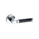 Spira Brass - Zest Lever Door Handle  - Dual Tone Black/Chrome - SB1203BLK/PC - Choice Handles