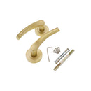 Spira Brass - Mercury Lever Door Handle  - Satin Brass - SB1301SB - Choice Handles