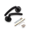 Spira Brass - Taurus Lever Door Handle  - Matt Black - SB1303BLK - Choice Handles