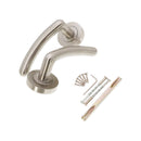 Spira Brass - Taurus Lever Door Handle  - Satin Nickel - SB1303SN - Choice Handles