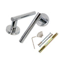 Spira Brass - Jura Lever Door Handle  - Polished Chrome - SB1304PC - Choice Handles