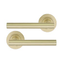Spira Brass - Jura Lever Door Handle  - Satin Brass - SB1304SB - Choice Handles