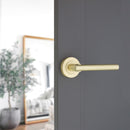 Spira Brass - Jura Lever Door Handle  - Satin Brass - SB1304SB - Choice Handles