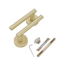 Spira Brass - Jura Lever Door Handle  - Satin Brass - SB1304SB - Choice Handles
