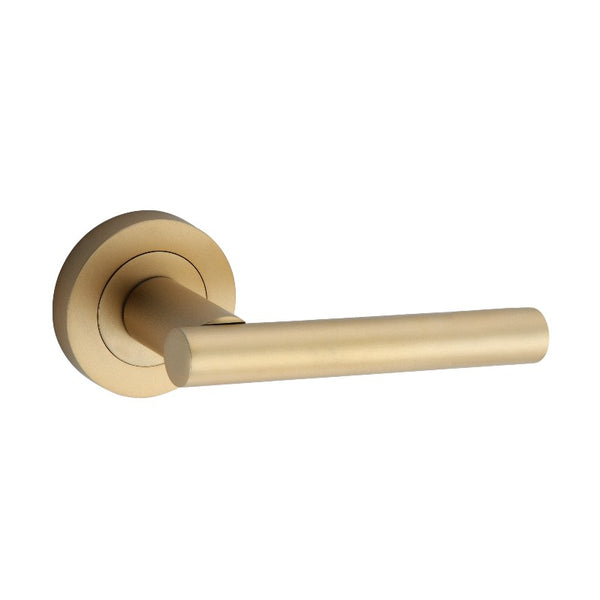 Spira Brass - Jura Lever Door Handle  - Satin Brass - SB1304SB - Choice Handles