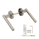Spira Brass - Jura Lever Door Handle  - Satin Nickel - SB1304SN - Choice Handles