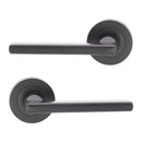 Spira Brass - Drox Lever Door Handle  - Matt Black - SB1306BLK - Choice Handles