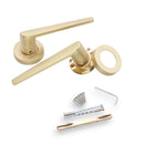 Spira Brass - Aero Lever on Rose  - Satin Brass - SB1308SB - Choice Handles