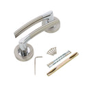 Spira Brass - Slavia Lever on Rose  - Dual Tone (PC/SN) - SB1310DT - Choice Handles