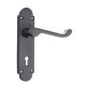Spira Brass - Oakley Lock Lever Handle  - Matt Black - SB1401BLK - Choice Handles