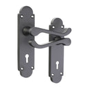 Spira Brass - Oakley Lock Lever Handle  - Matt Black - SB1401BLK - Choice Handles