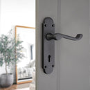 Spira Brass - Oakley Lock Lever Handle  - Matt Black - SB1401BLK - Choice Handles