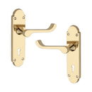 Spira Brass - Oakley Lock Lever Handle  - Polished Brass - SB1401PB - Choice Handles